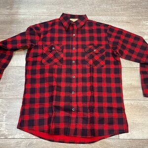NWOT Vintage Sears Fieldmaster Plaid flannel Lumberjack shirt L